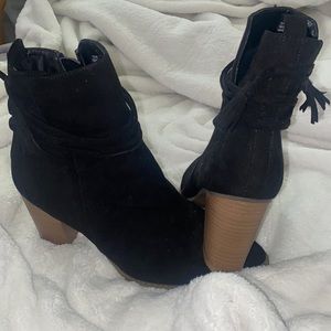 Maurice’s booties with heel and zipper